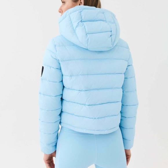 P.E NATION EXPEDITION Cropped Puffer Jacket in summer sky Blue S - Picture 3 of 10
